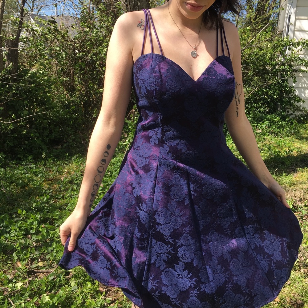 Vintage Blue Rose Dress